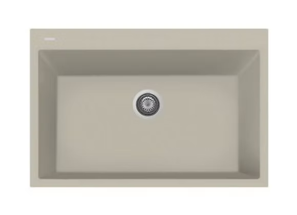 PROHS - Kitchen Sinks - Q Napoli Large Granite Composite Single Bowl Kitchen Sink