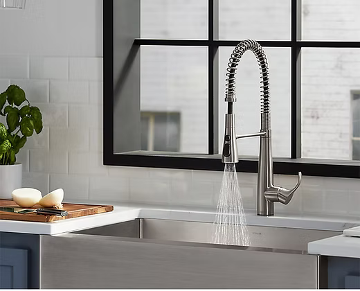 PROHS - Kitchen Faucet - KOHLER Simplice Semi-pro with Three-Function Sprayhead Kitchen Faucet