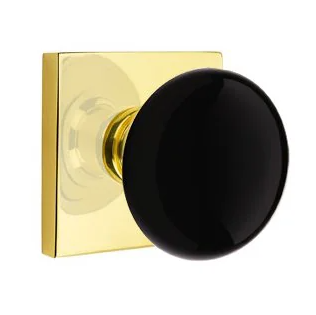 Emtek 5110 Passage Porcelain Door Knob with Square Rosette
