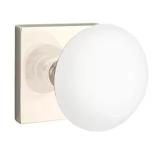 Emtek 5110 Passage Porcelain Door Knob with Square Rosette