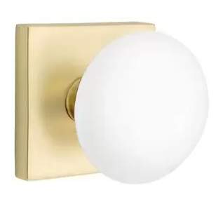 Emtek 5110 Passage Porcelain Door Knob with Square Rosette