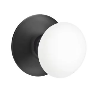 Emtek 5107 Passage Porcelain Door Knob with Modern Rosette