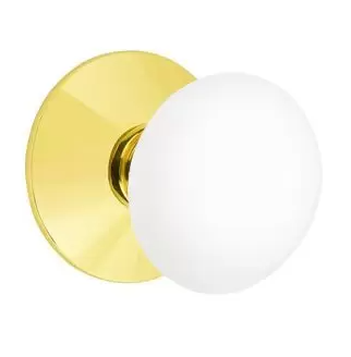 Emtek 5207 Privacy Porcelain Door Knob with Modern Rosette
