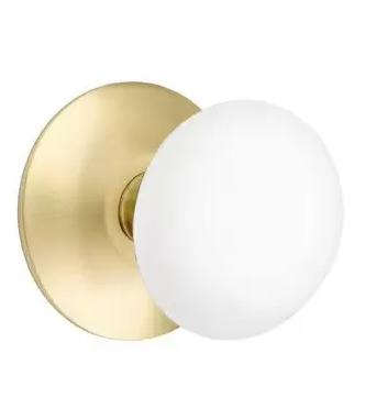 Emtek 5207 Privacy Porcelain Door Knob with Modern Rosette