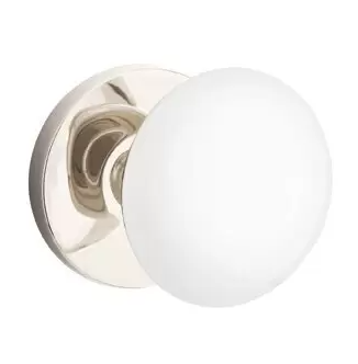 Emtek 5209 Privacy Porcelain Door Knob with Disk Rosette
