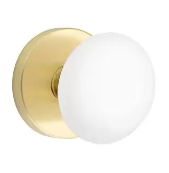 Emtek 5209 Privacy Porcelain Door Knob with Disk Rosette