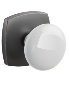 Emtek 5316 Passage Porcelain Door Knob with Urban Modern Rosette
