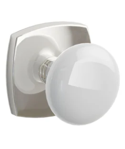Emtek 5316 Passage Porcelain Door Knob with Urban Modern Rosette