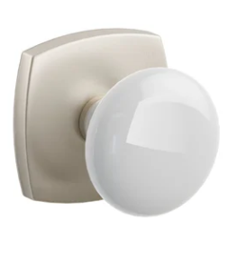 Emtek 5316 Passage Porcelain Door Knob with Urban Modern Rosette