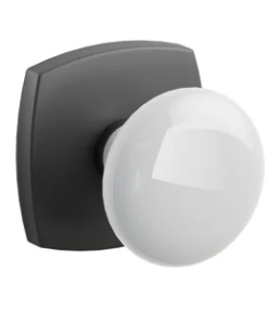 Emtek 5326 Privacy Porcelain Door Knob with Urban Modern Rosette