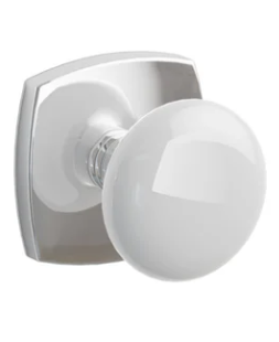 Emtek 5316 Passage Porcelain Door Knob with Urban Modern Rosette