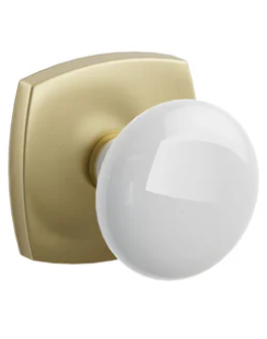 Emtek 5316 Passage Porcelain Door Knob with Urban Modern Rosette