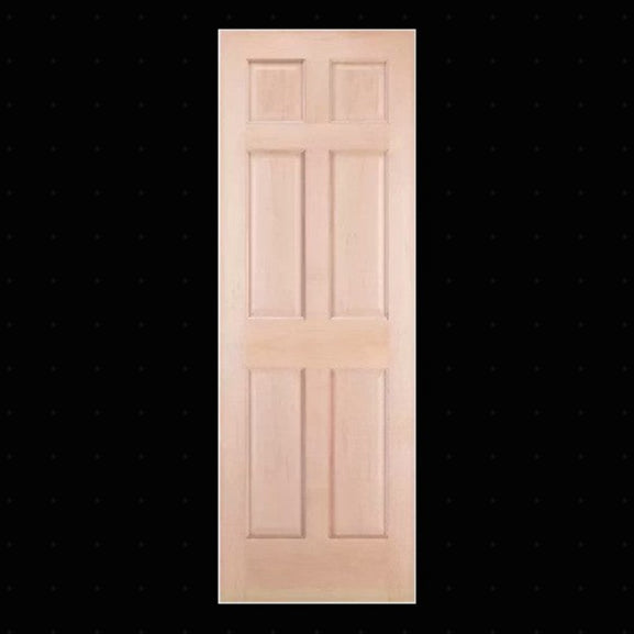 Slab: 6-Panel Raised Clear Pine Slab 1-38" thick