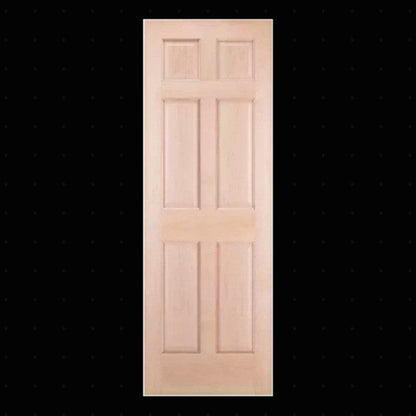 Slab: 6-Panel Raised Clear Pine Slab 1-38" thick