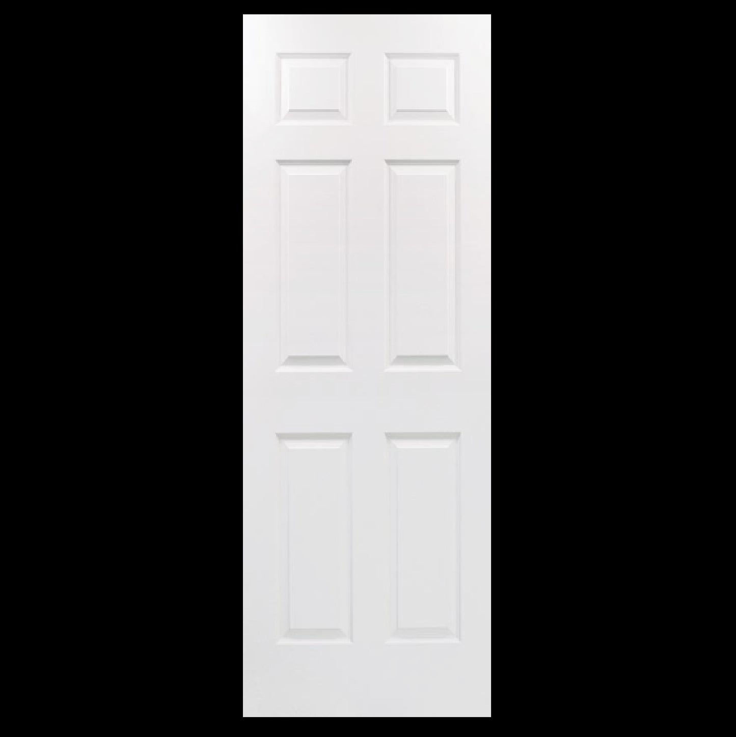 Slab: Colonist Primed Molded 6-Panel Smooth Colonist Raised Solid Core Slab 1 3/4" 20min Fire Rated