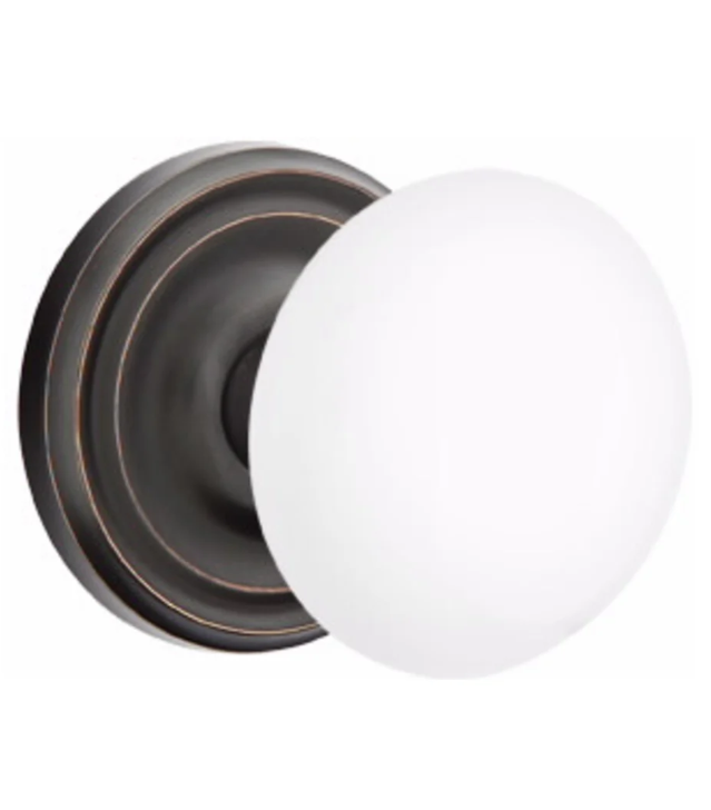 Emtek 8100 Passage, Regular Rosette, Porcelain Knob