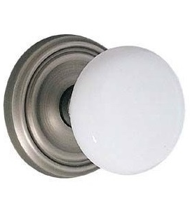 Emtek 8100 Passage, Regular Rosette, Porcelain Knob