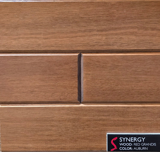 Synergy: Red Grandis FAS-SB 1'x6" T&G V-Joint (Minimum order of 32 linear feet a 4 pack of 8') Enter Linear Feet in Quantity.