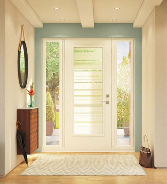 Door Glass Insert: Azur Texture Decorative Glass Impact Rated
