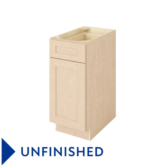 Hardware Resources: 15" Base Cabinet 1 Door-1 Drawer 1 Shelf - Unfinished