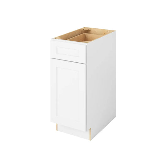 Hardware Resources: 15" Base Cabinet 1 Door-1 Drawer 1 Shelf - Polar White