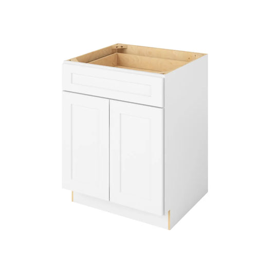 Hardware Resources: 	27" Base Cabinet 2 Doors-1 Drawer 1 Shelf - Polar White