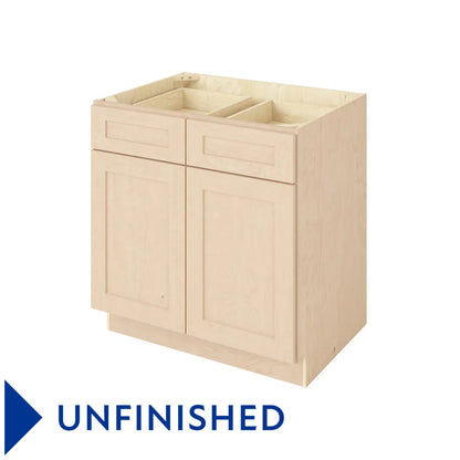 Hardware Resources: 33" Base Cabinet 2 Doors-2 Drawers 1 Shelf - Unfinished