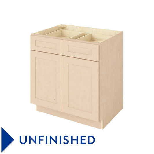 Hardware Resources: 33" Base Cabinet 2 Doors-2 Drawers 1 Shelf - Unfinished