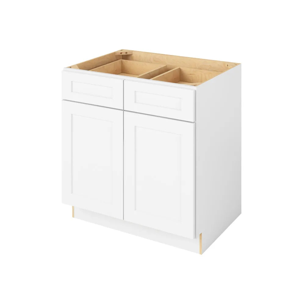 Hardware Resources: 33" Base Cabinet 2 Doors-2 Drawers 1 Shelf - Polar White