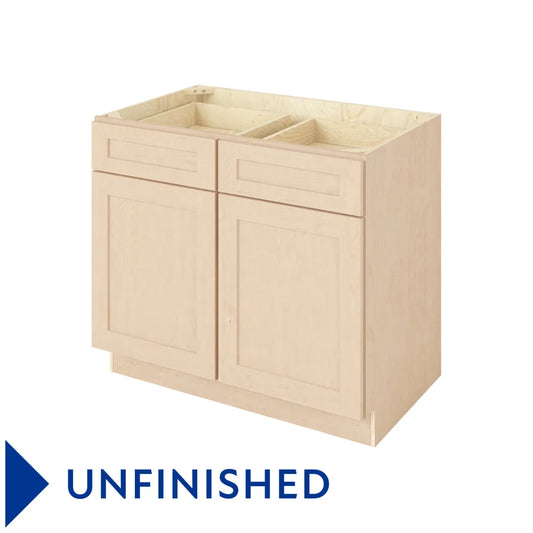 Hardware Resources: 39" Base Cabinet 2 Doors-2 Drawers 1 Shelf - Unfinished
