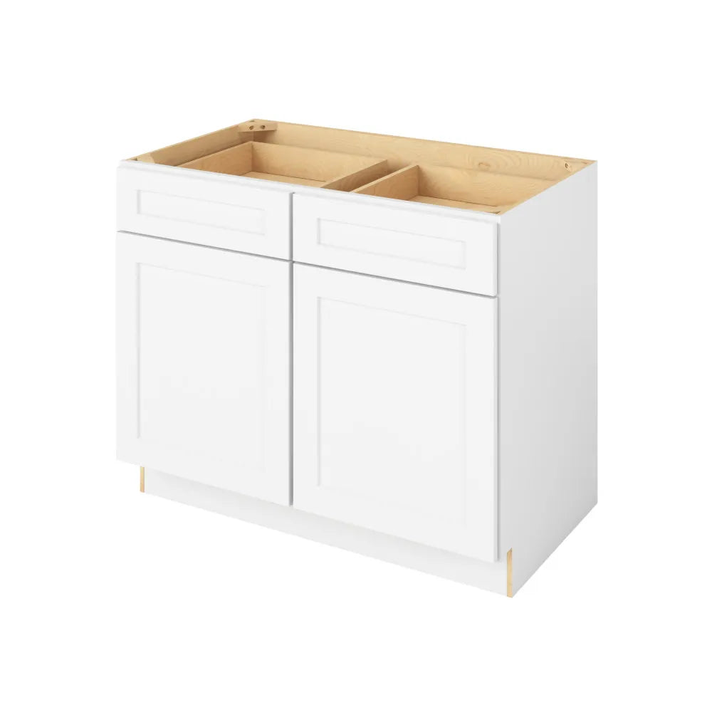 Hardware Resources: 42" Base Cabinet 2 Doors-2 Drawers 1 Shelf - Polar White