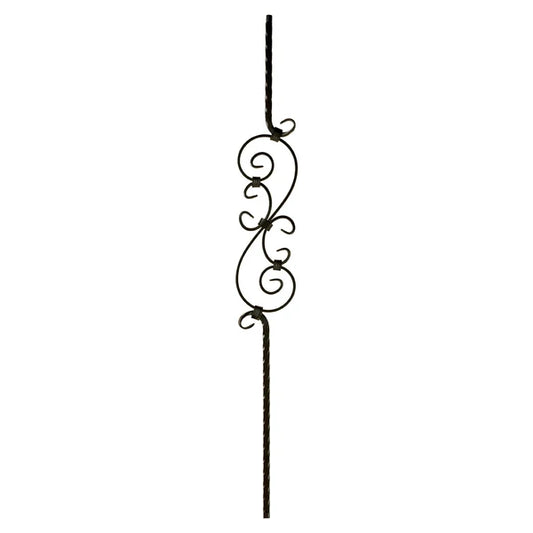 M30344 2797 Mediterranean Series Baluster Three Piece Scroll 9/16" Sq.