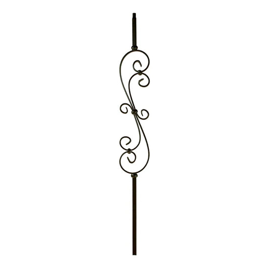 MEGA-601 2881 MEGA Series Skinny Scroll Baluster 3/4" Sq. *use with 3/4 "shoes and knuckles