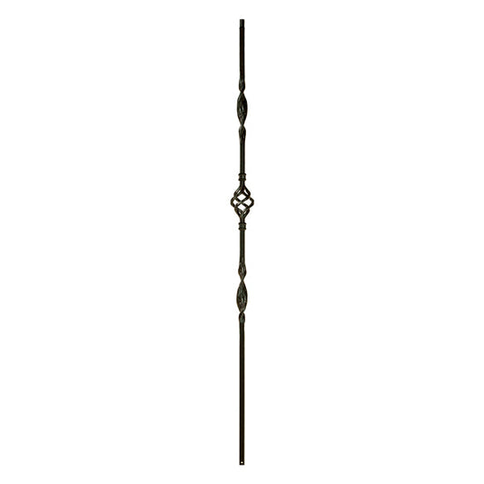 M8044 2962 Ribbon Series Baluster Dbl Ribbon Sgl Basket  1/2" Sq.