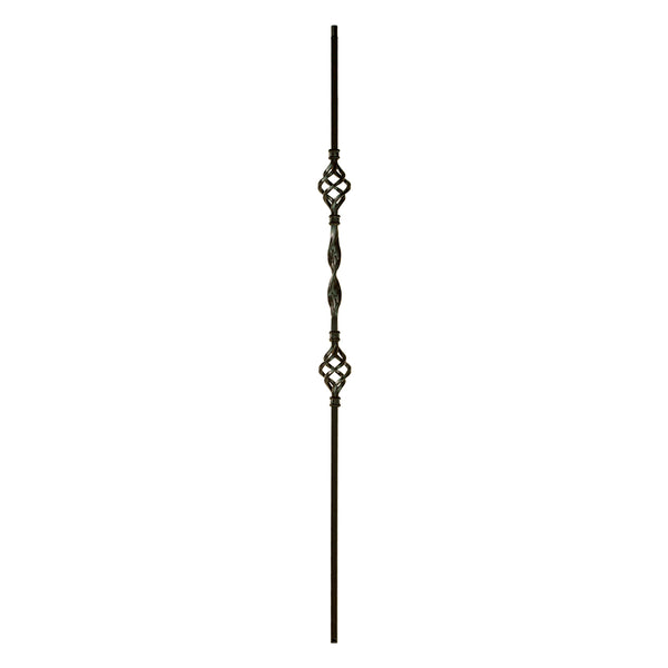 M8544 2963 Ribbon Series Baluster Sgl Ribbon Dbl Basket 1/2" Sq.