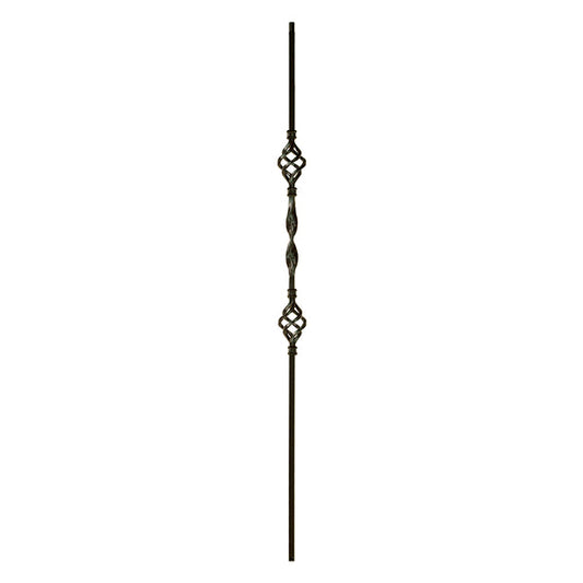 M8544 2963 Ribbon Series Baluster Sgl Ribbon Dbl Basket 1/2" Sq.