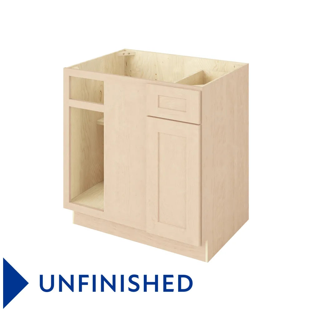 Hardware Resources: 39"- 42" Universal Blind Base Cabinet 1 Door-1 Drawer 1 Shelf - Unfinished