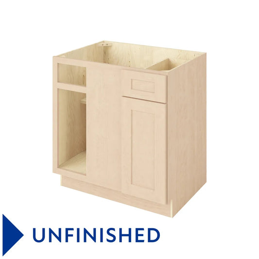 Hardware Resources: 39"- 42" Universal Blind Base Cabinet 1 Door-1 Drawer 1 Shelf - Unfinished