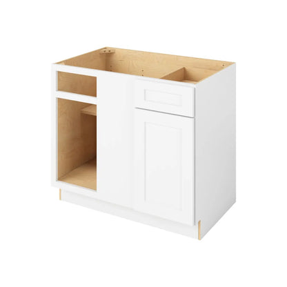 Hardware Resources: 42"- 45" Universal Blind Base Cabinet 1 Door-1 Drawer 1 Shelf - Polar White