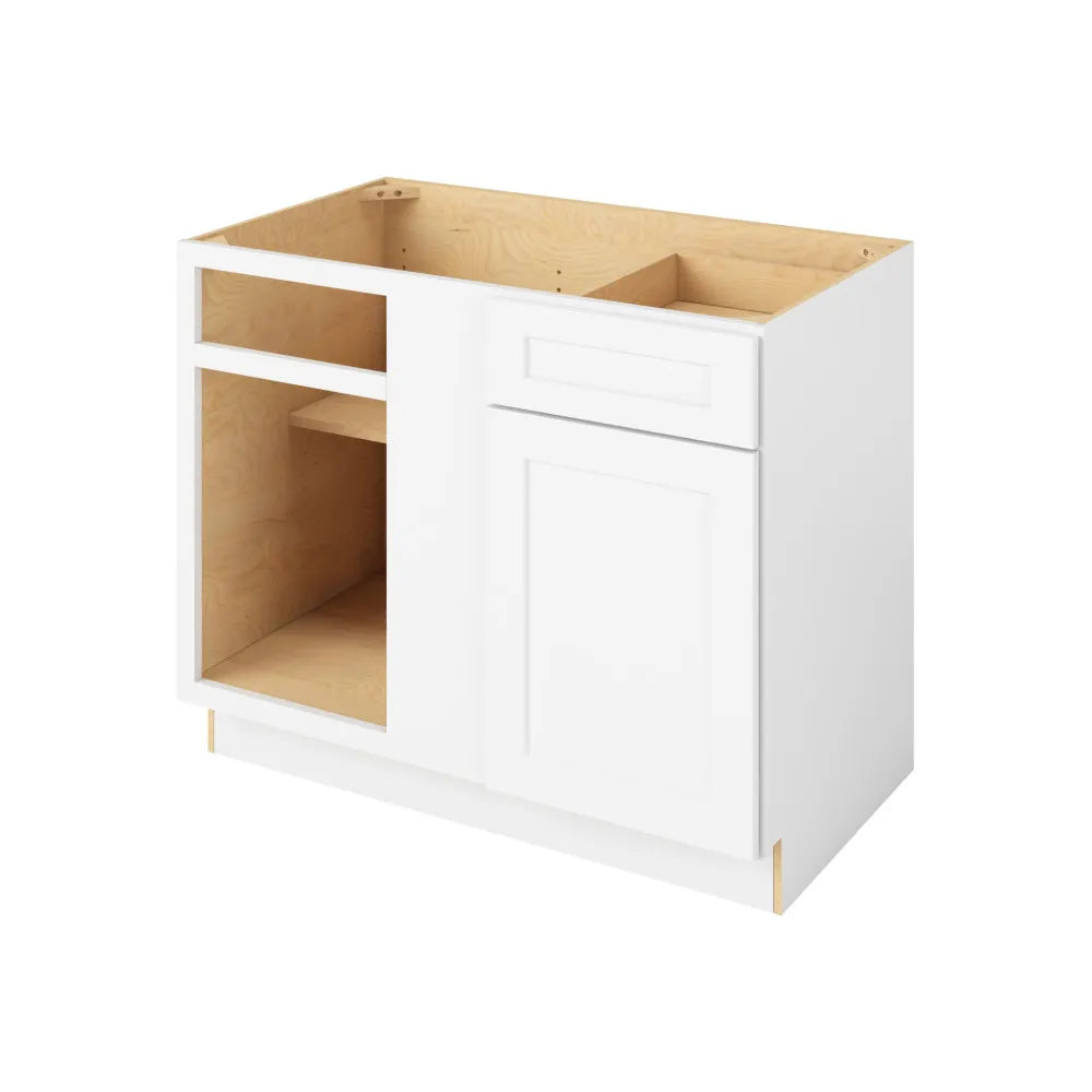Hardware Resources: 45"- 48" Universal Blind Base Cabinet 1 Door-1 Drawer 1 Shelf - Polar White