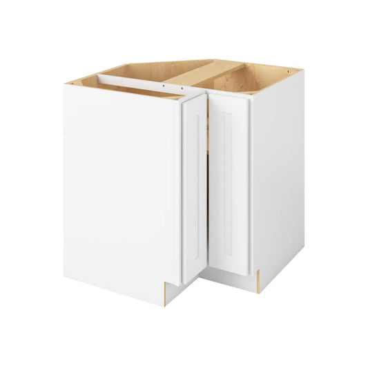 Hardware Resources: Catalina - 33" Universal Base Corner Cabinet - Polar White 2 Doors 1 Shelf - Polar White
