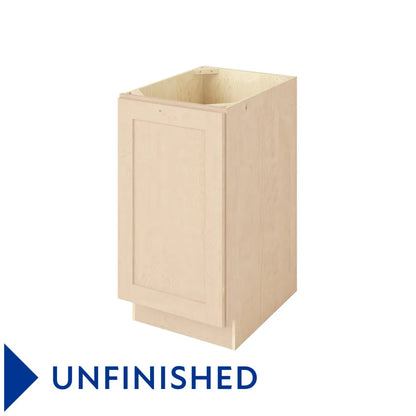Hardware Resources: 18" Base Full Height 1 Door 2 Shelves - Unfinished