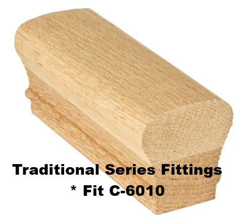 C-7065 Traditional Series Fittings Gooseneck - RH 2 Riser With Cap *Fits C-6010 Rail