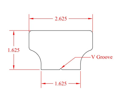 C-6840-S Craftsman "T" Handrail - Solid Cap 20' Length