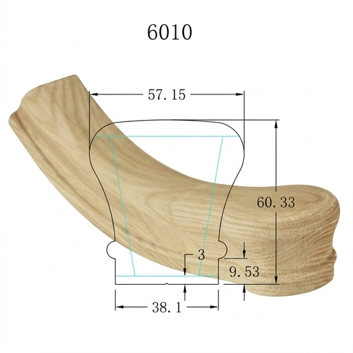 C-7010 Traditional Series Fittings Starting Easing *Fits C-6010 Rail