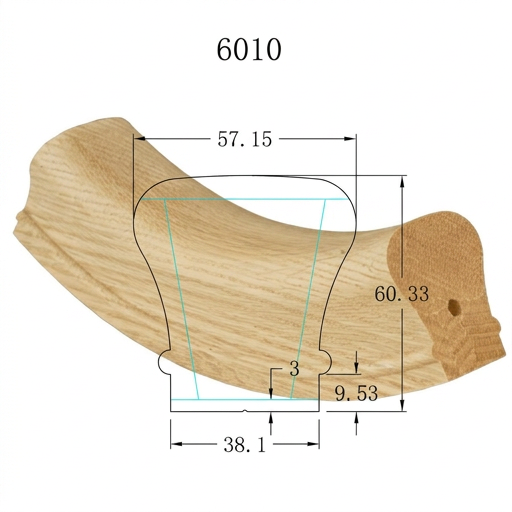 C-7012S Traditional Series Fittings Up Easing *Fits C-6010 Rail