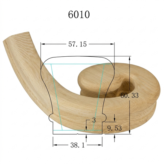 C-7030 Traditional Series Fittings LH Volute *Fits C-6010 Rail