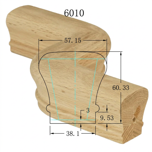 C-7047LH Traditional Series Fittings LH "S" Turn  *Fits C-6010 Rail