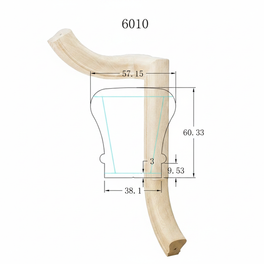 C-7060 Traditional Series Fittings Gooseneck - LH 2 Riser with Cap *Fits C-6010 Rail