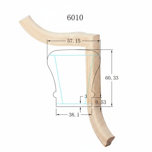 C-7061 Traditional Series Fittings Gooseneck - LH 2 Riser with Cap 135 Degree *Fits C-6010 Rail